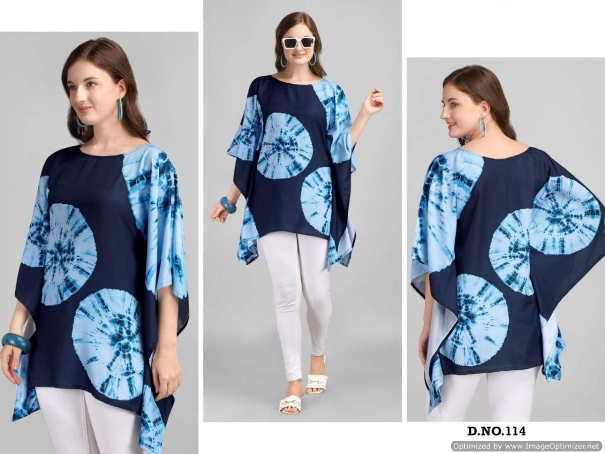 Jelite Kaftan Tunics 2 Latest Casual Wear Rayon Digital Printed Wear Top Collection